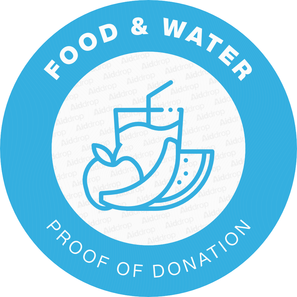 Aiddrop Proof of donation for Mission Food & Water