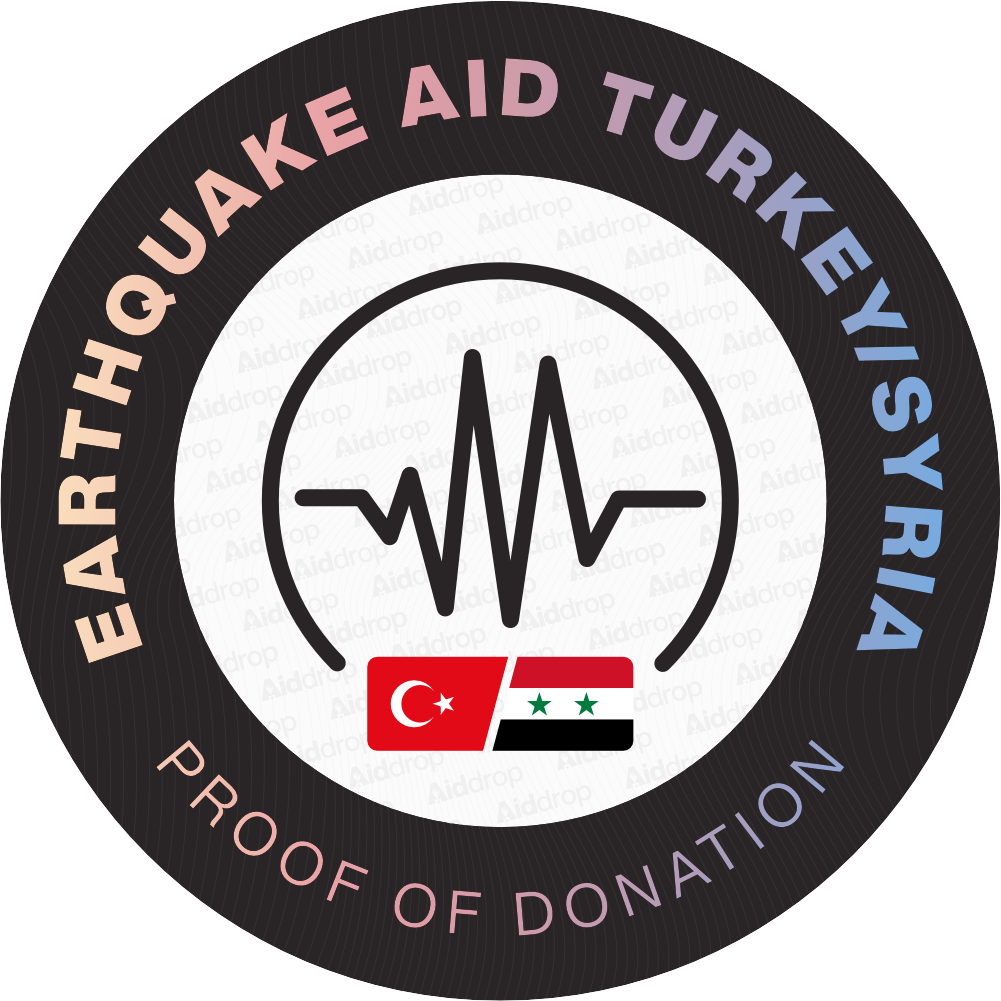 Aiddrop Proof of donation for Mission Earthquake Aid Turkey/Syria