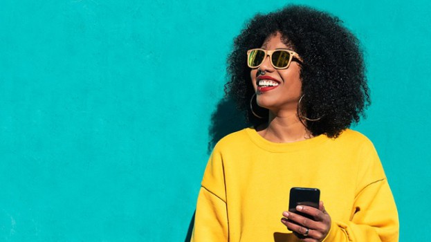 young woman with sunglasses