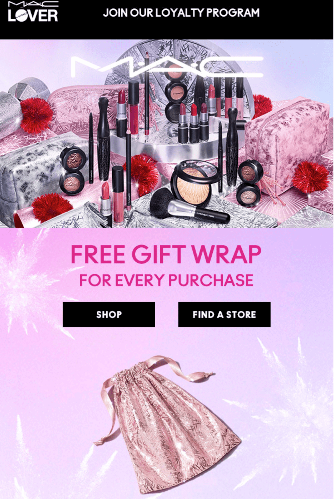 Mac Cosmetics Free Gift promotion