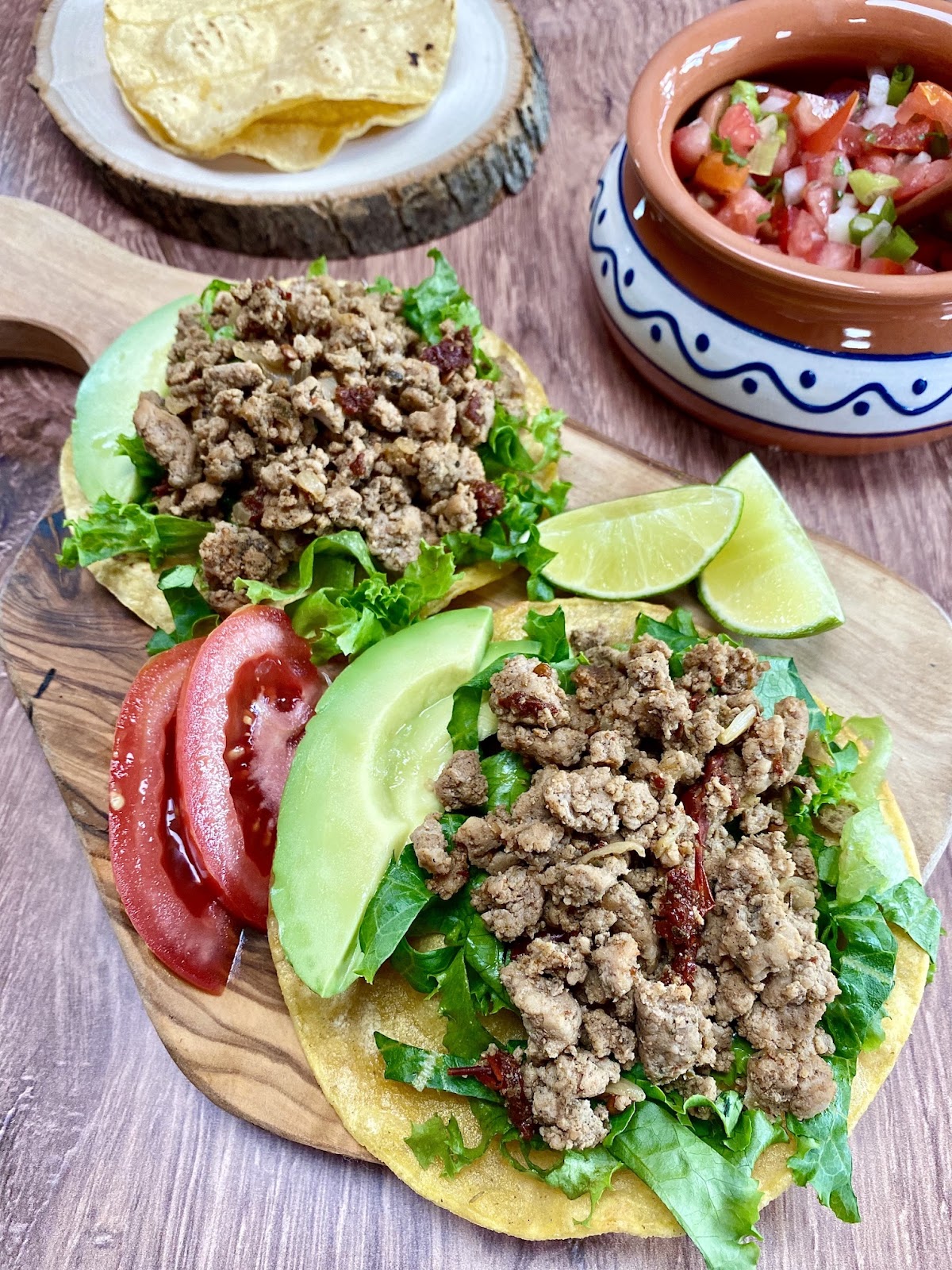 ground turkey tostadas