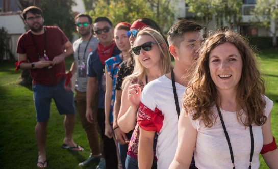 Image of team at a retreat