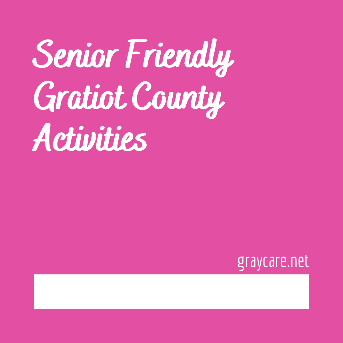 Nice Activities for Seniors in Gratiot County, MI Graycare