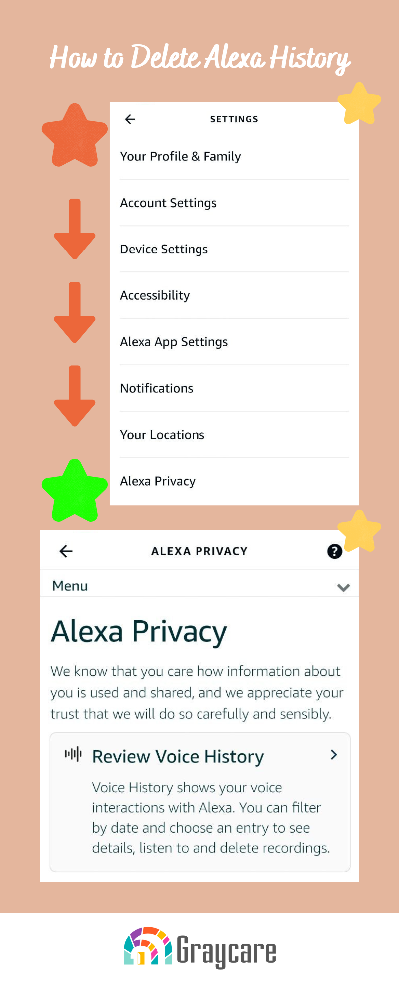 Delete History from Amazon Alexa App EZ Graycare