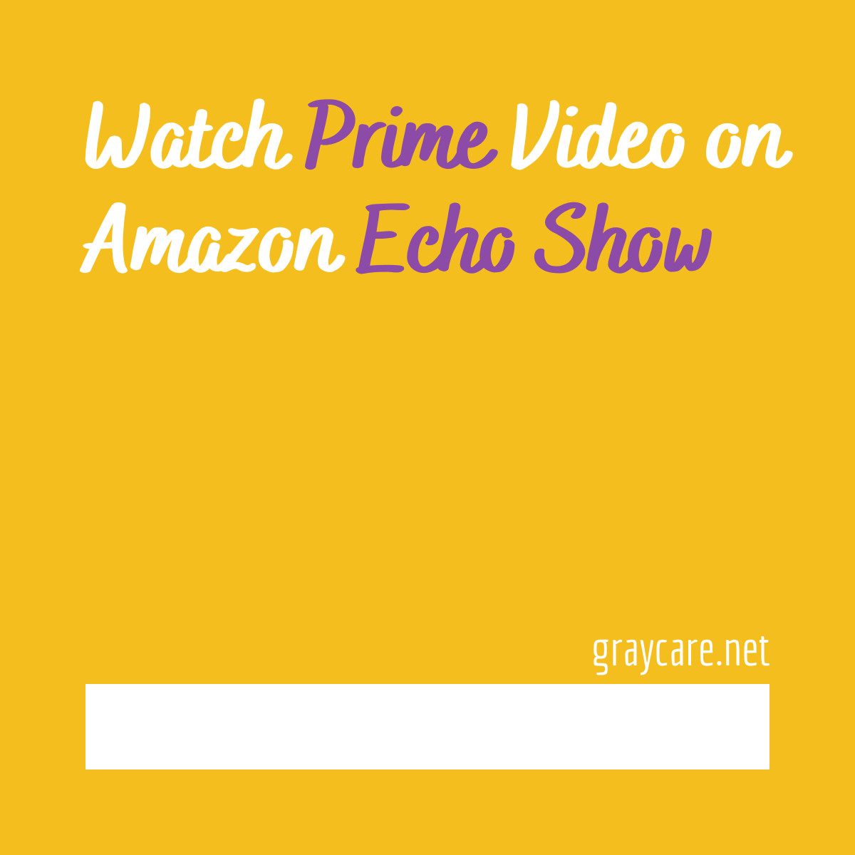 "Hey, Echo" Watch Prime Video on Echo Show (You can do it EZ) Graycare