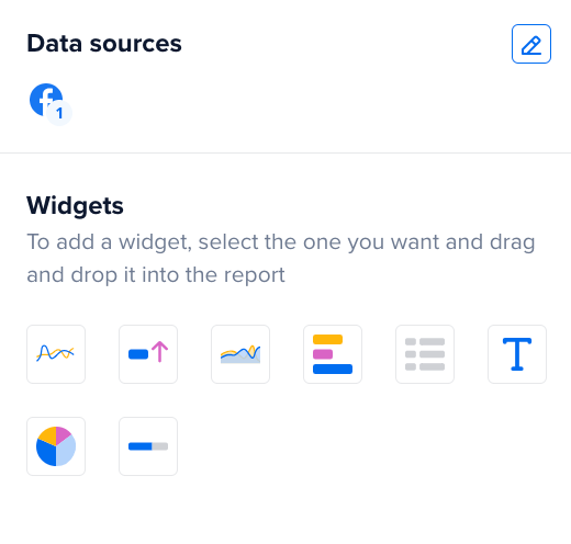 On-Click Report widget types.