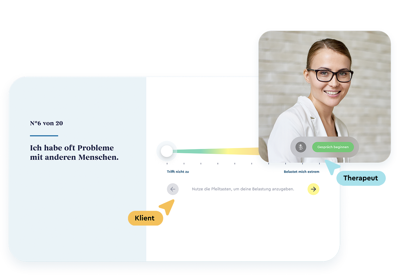 Klenico GetHelpNow: Selbstauskunft und Videocall