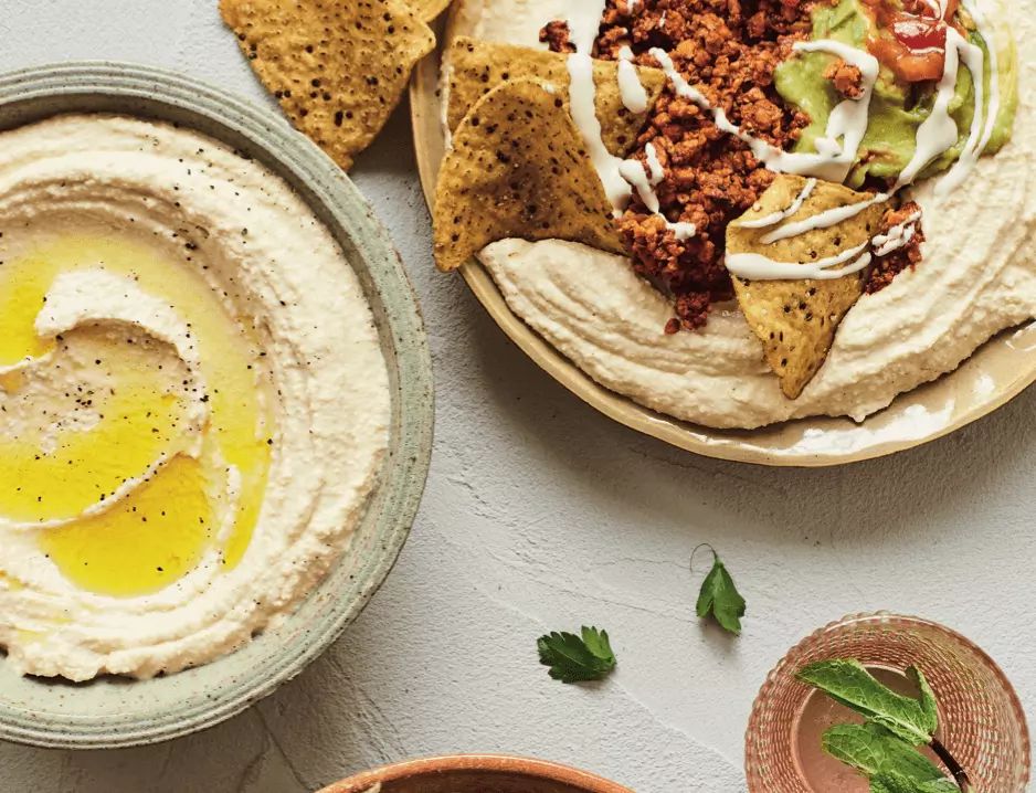 Hummus with Mexican 'Beef' BOSH!