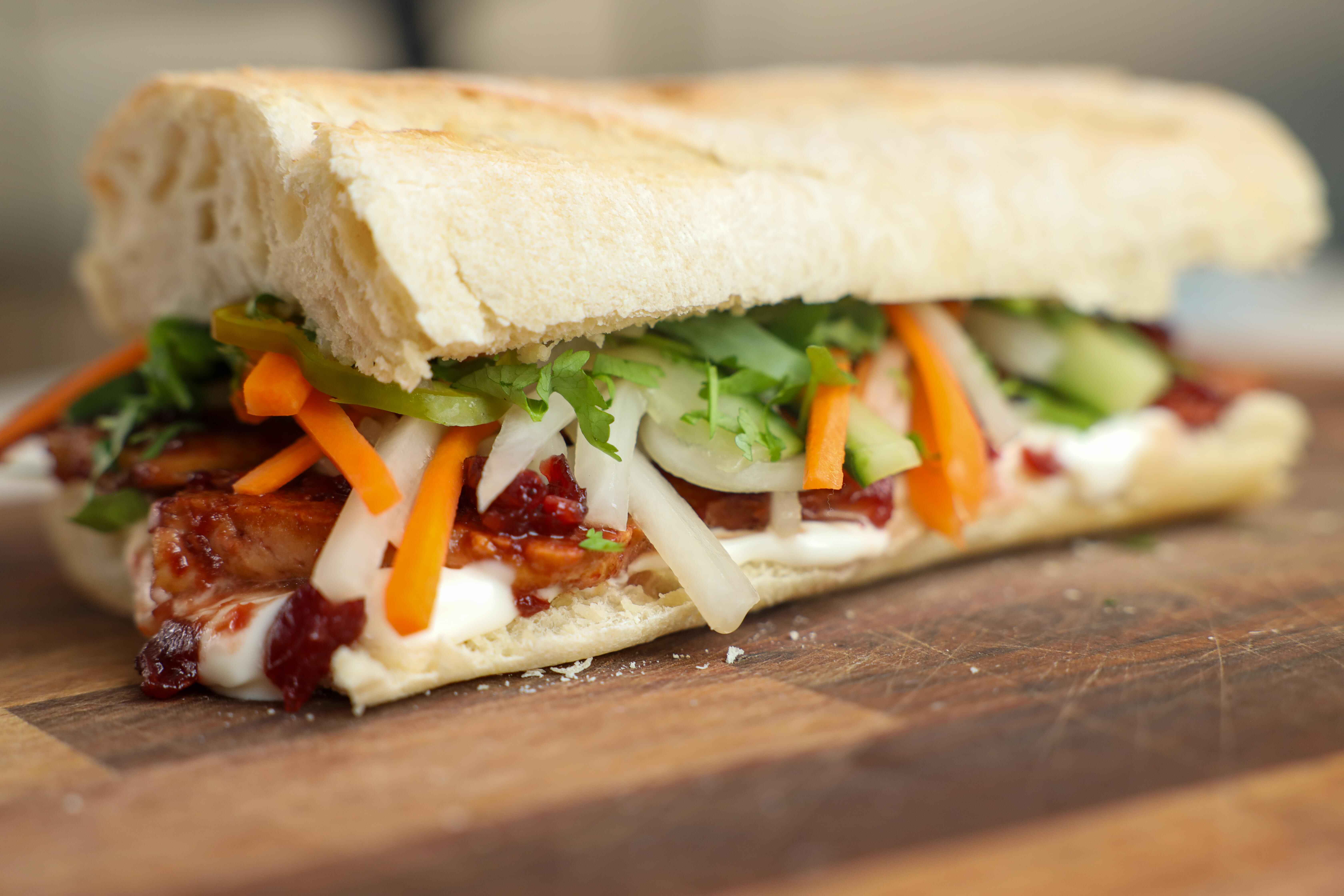 Cranberry Glazed Tofu Banh Mi BOSH!