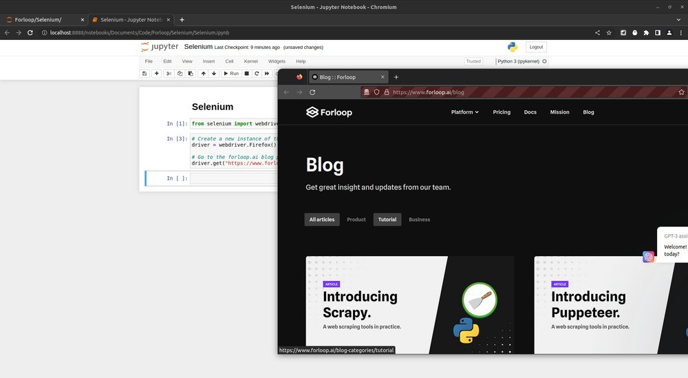 Selenium introduction: A web scraping tools in practice : : Forloop