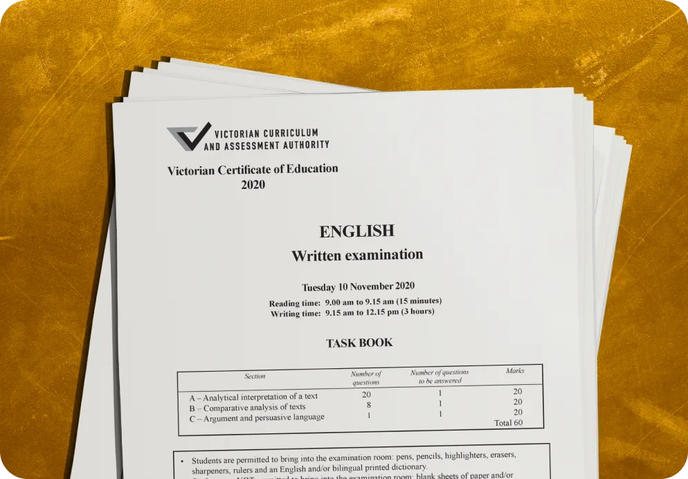 VCE English Exams