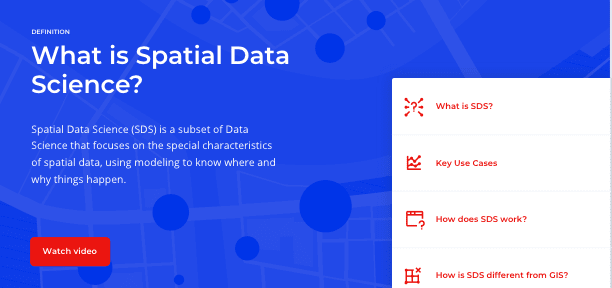 What is Spatial Data Science?