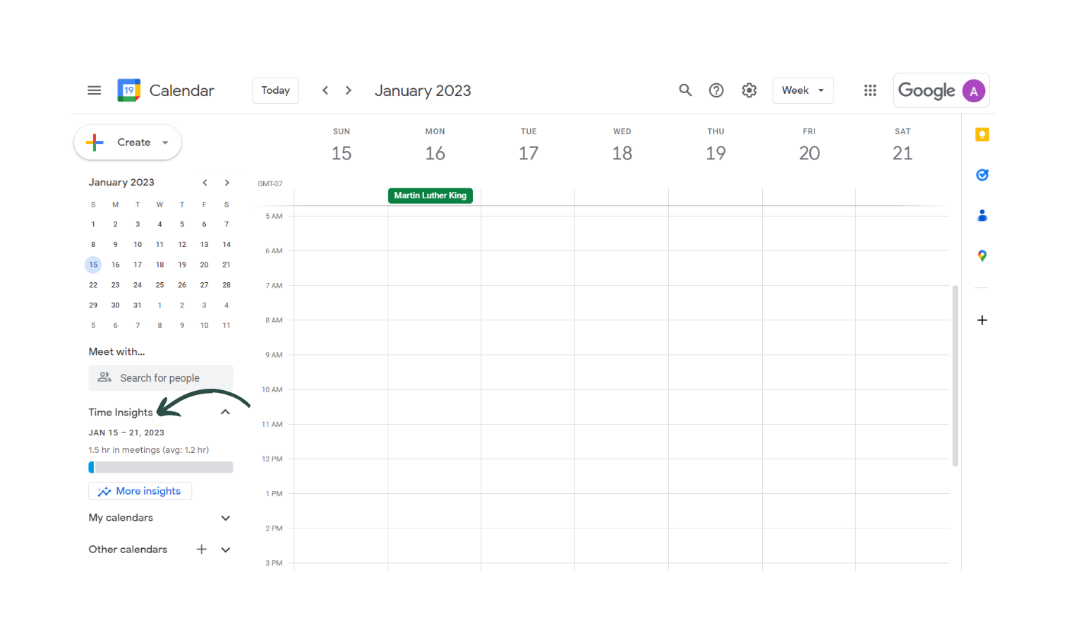 new google workspace time insights