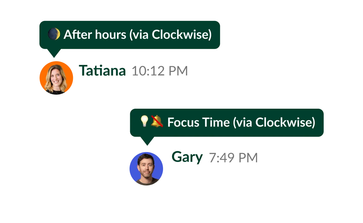 sync your schedule with slack