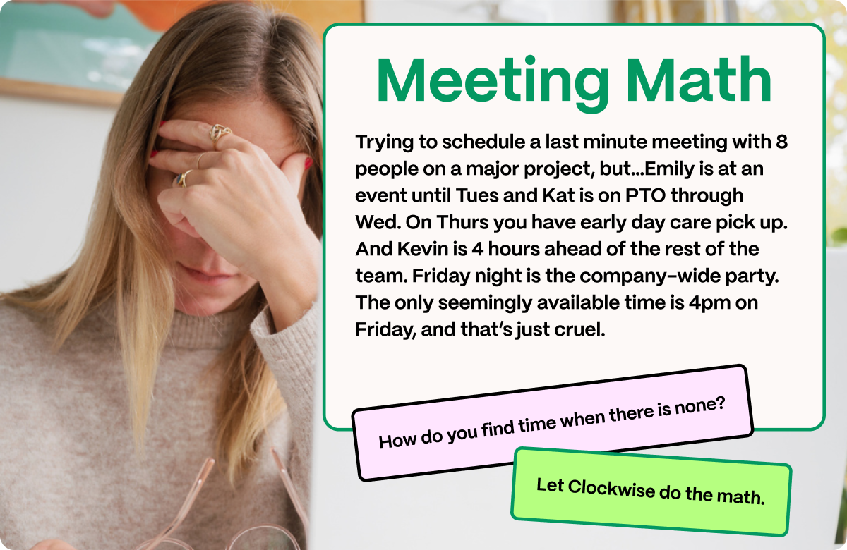 Complicated meeting math