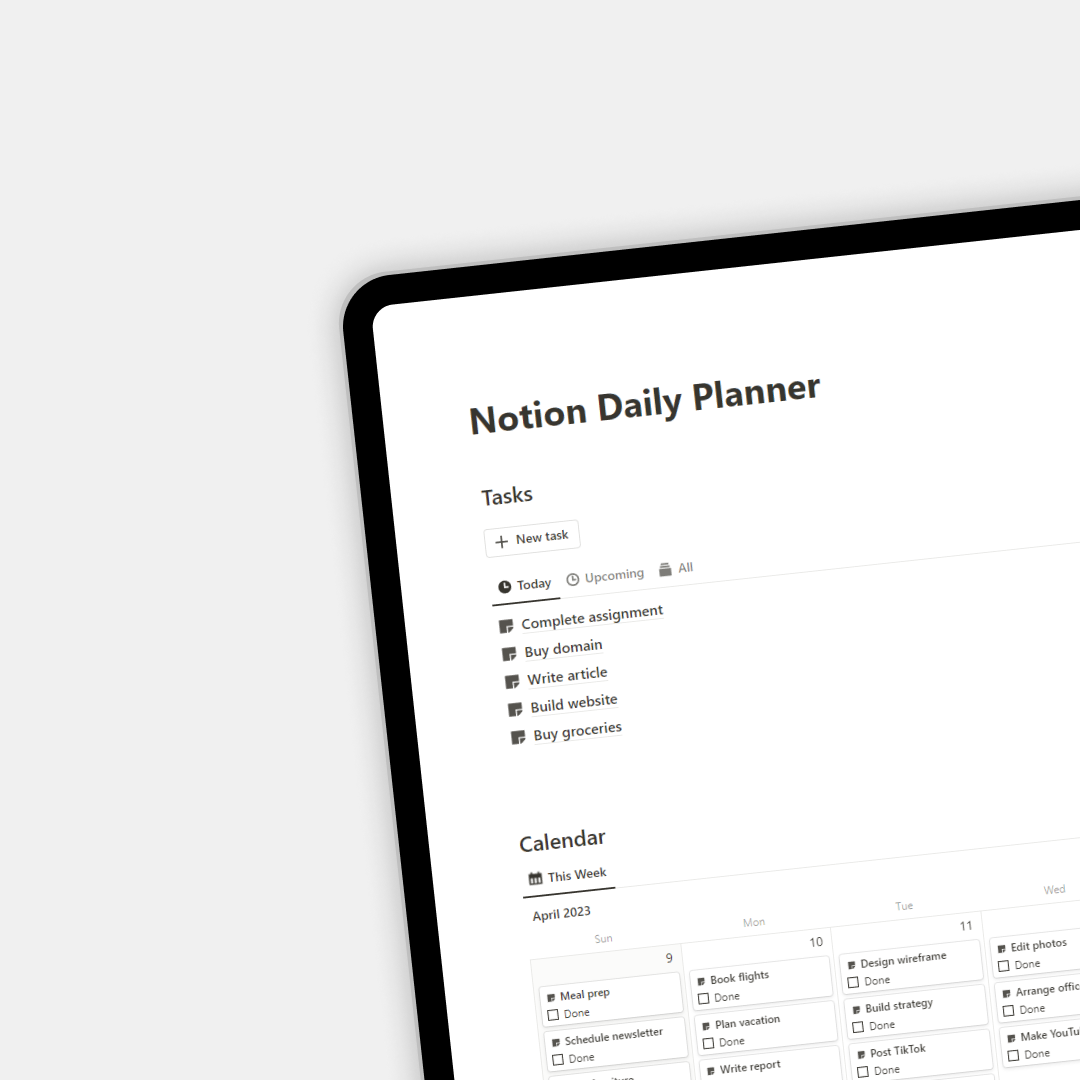 Notion Daily Planner