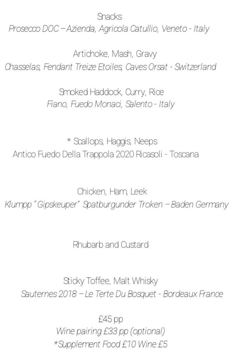 6 course tasting menu