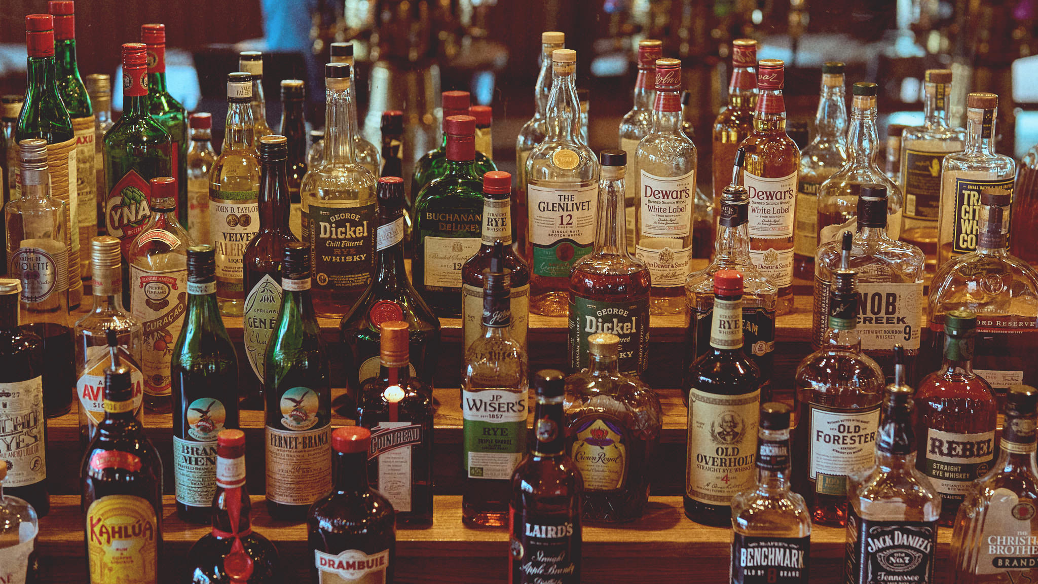 Winchester liquor shelves