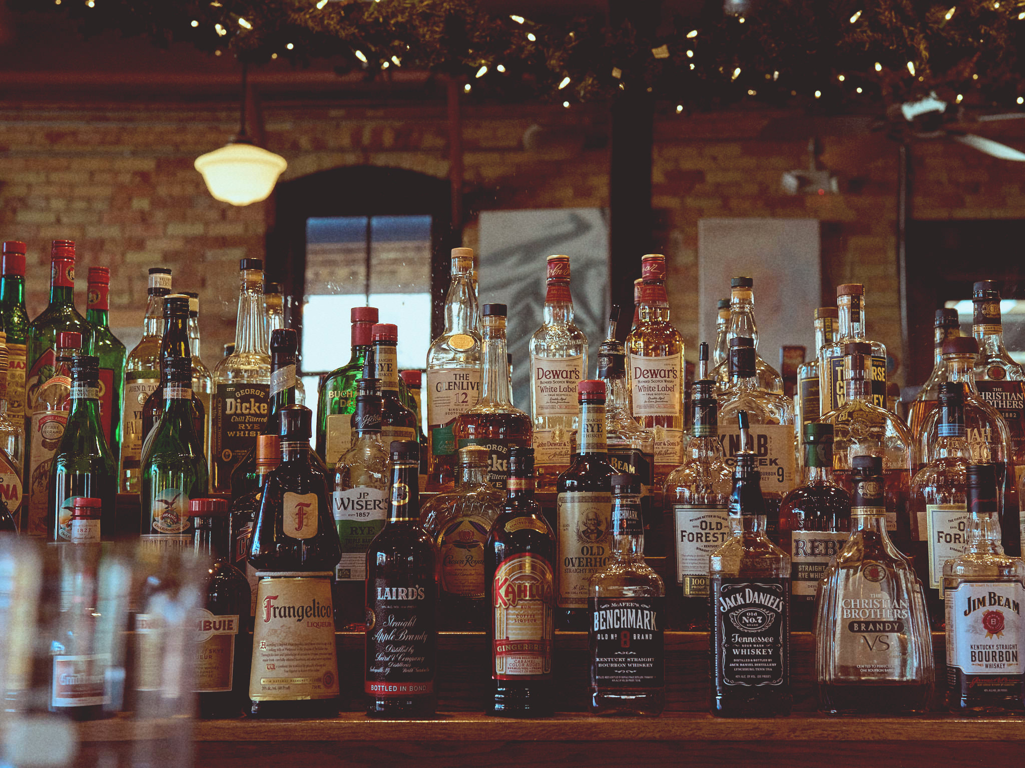 Winchester liquor shelves