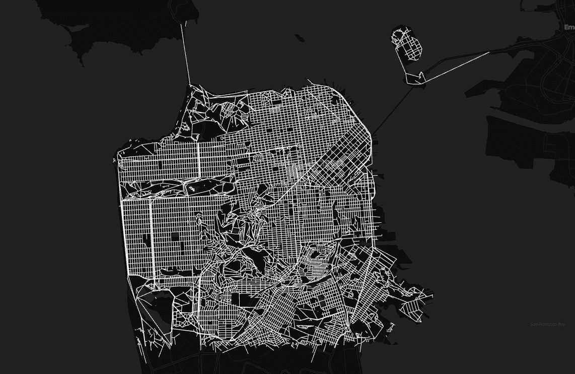 Screenshot of San Francisco Street Network