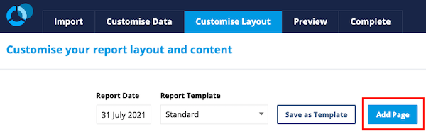 Add a New Page - Spotlight Reporting Help