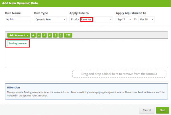 dynamic rules report code included2