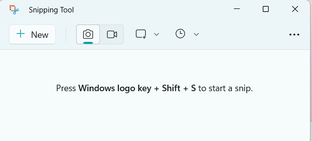 Windows Snipping Tool screen