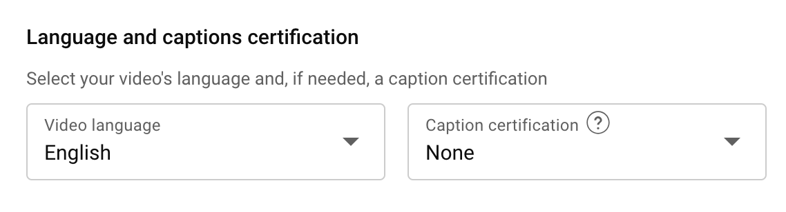Choosing the language for captions in YouTube
