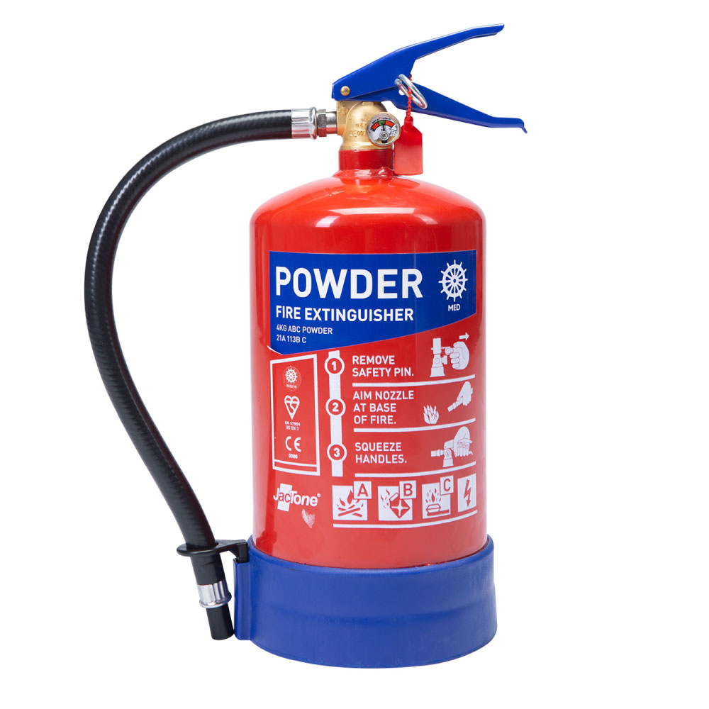 Dry powder extinguishers made by Seago Ltd
