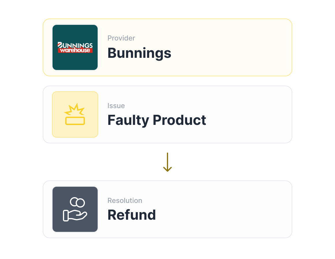 Refund a Faulty Product from Bunnings Ajust