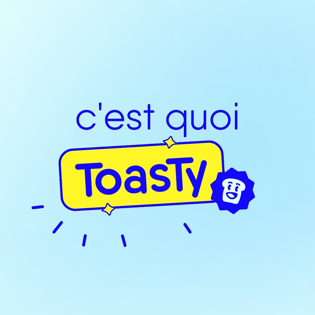 Une photo d'un post instagram du compte Toasty, qui indique : "c'est quoi Toasty"