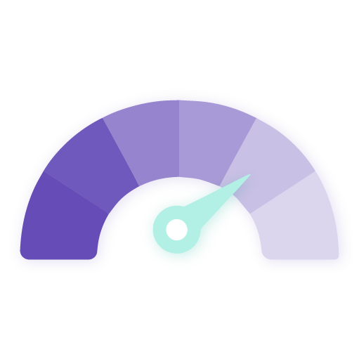 Illustration of a gauge reading high