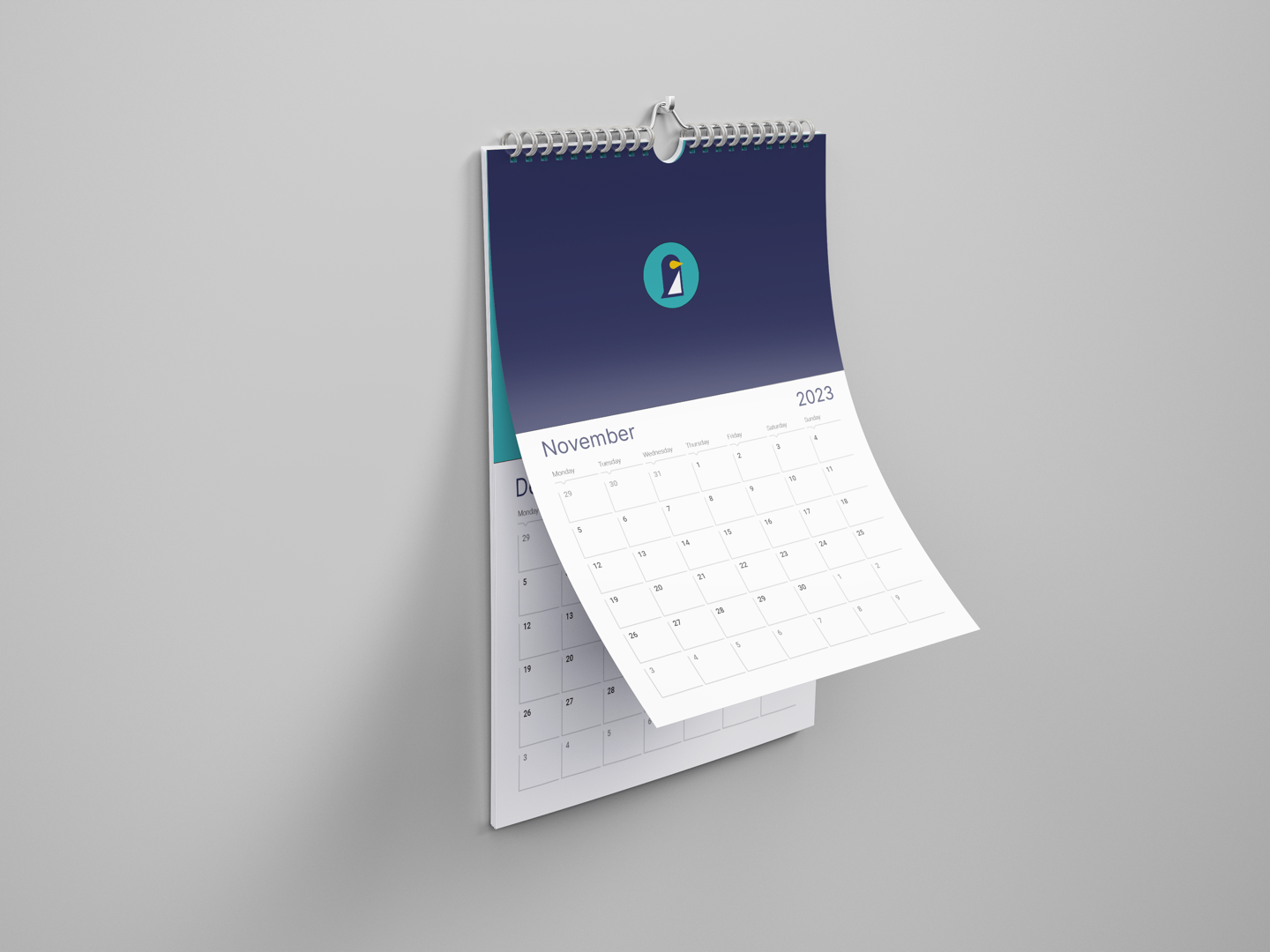 Iemand die een print on demand kalender vasthoudt