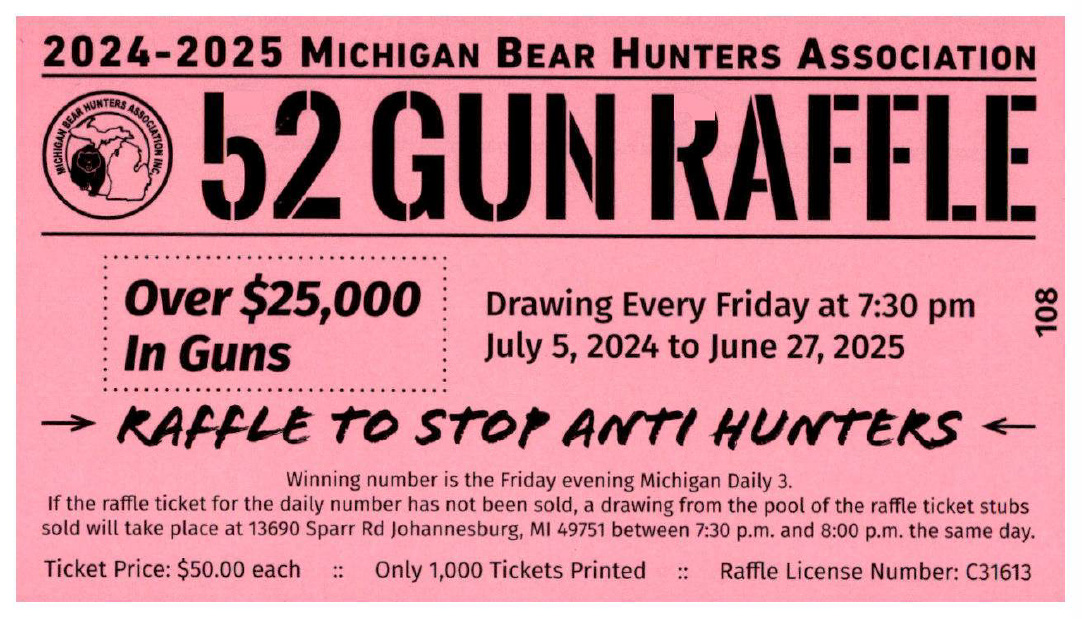 Michigan Bear Hunters Association | Raffles
