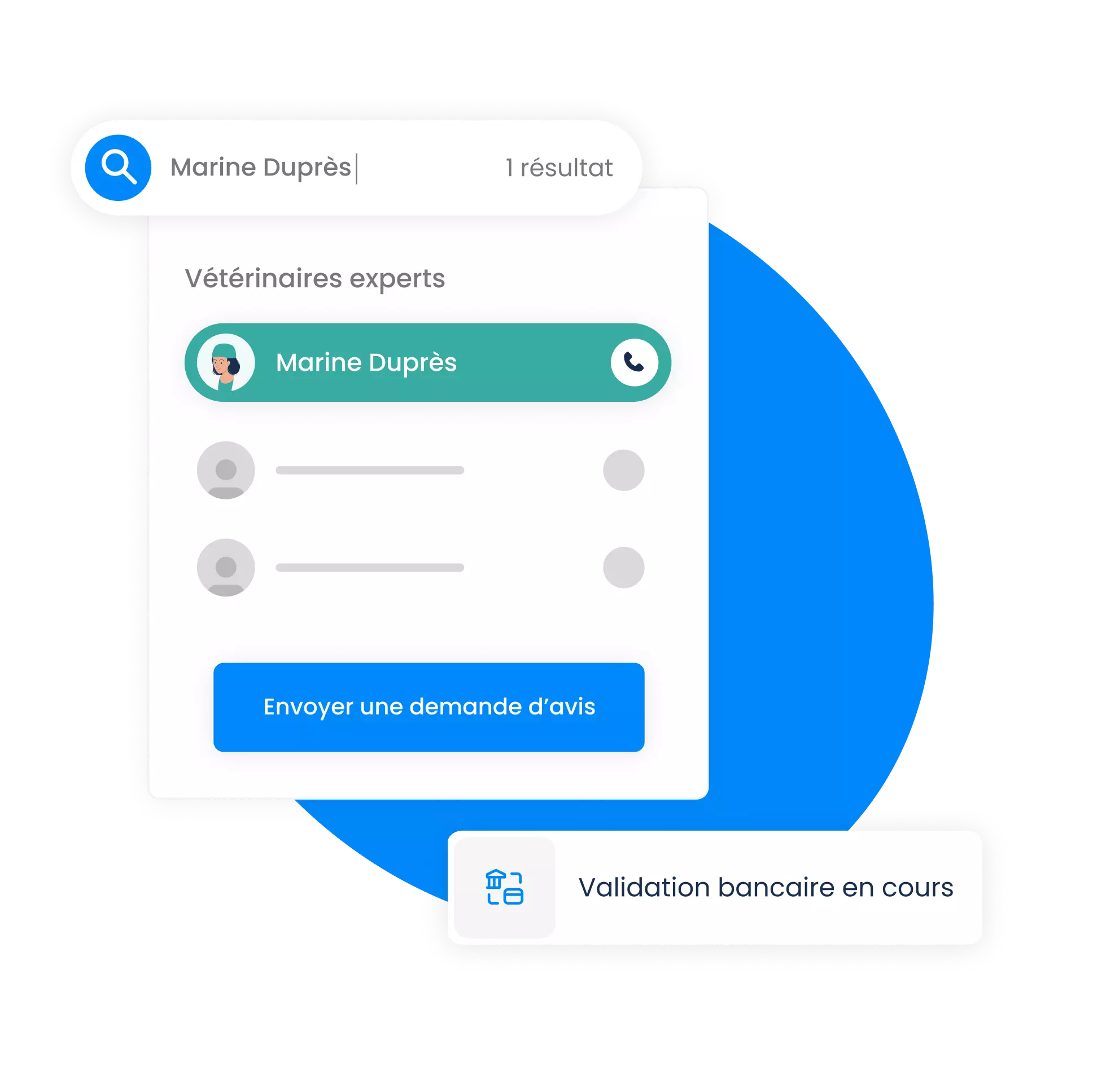 Vétérinaire généraliste qui cherche un vétérinaire expert sur la plateforme de télé-expertise Vetapp