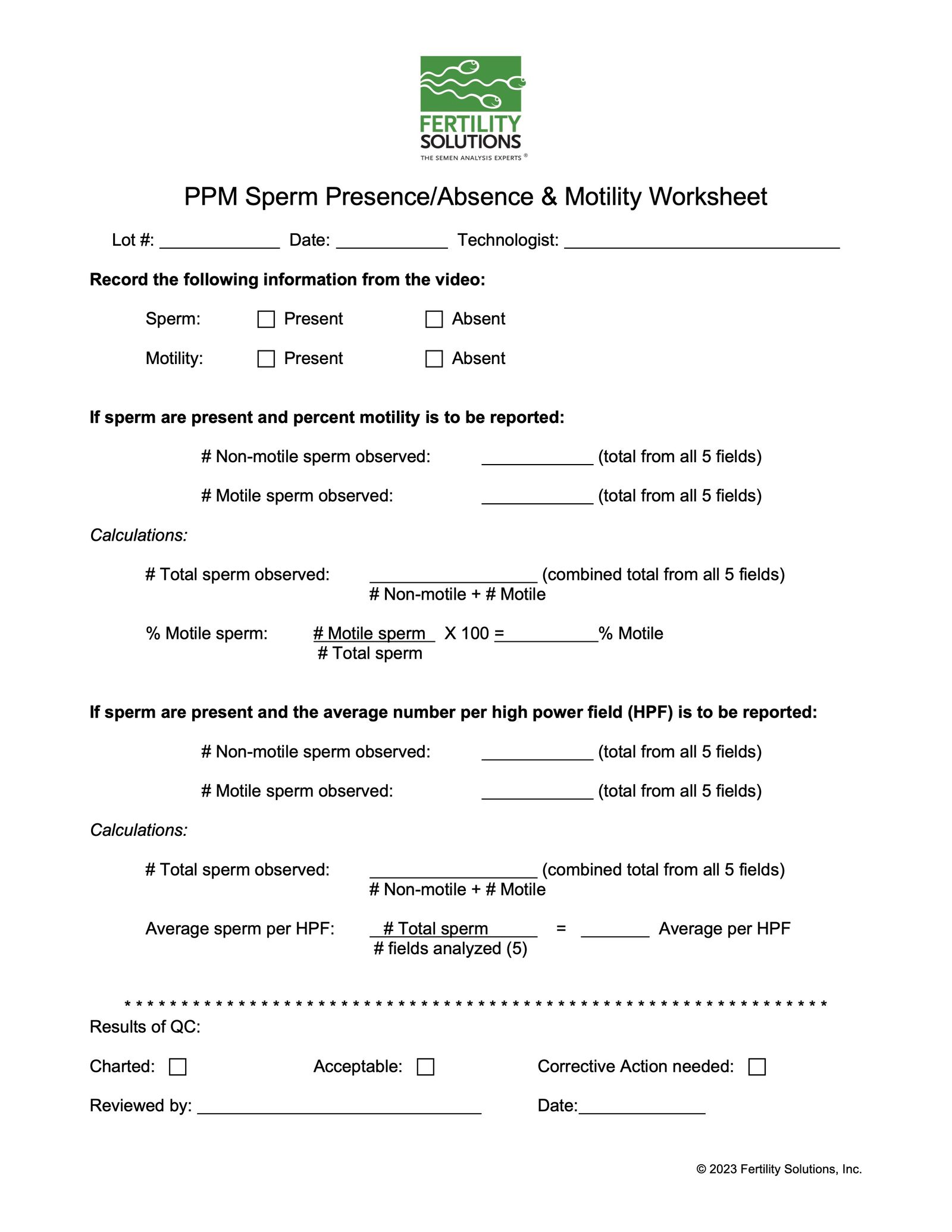 Downloadable PDFFertility Solutions Inc.