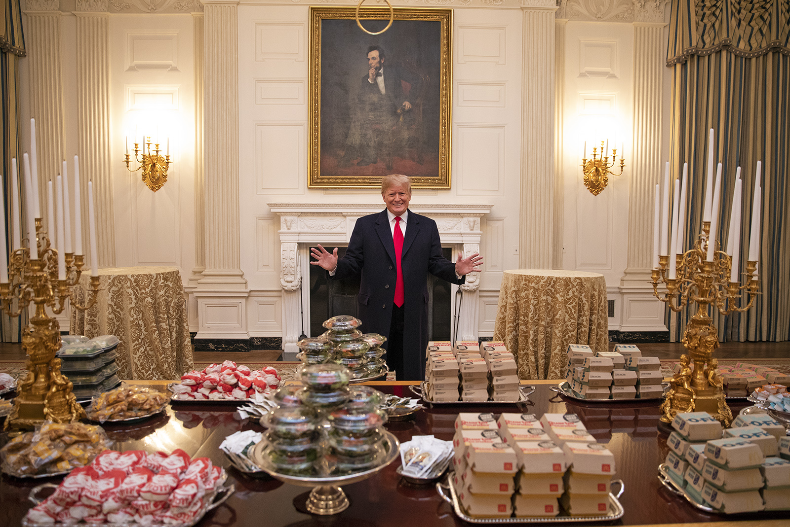 Trump and burgers - Source - White House via Flickr