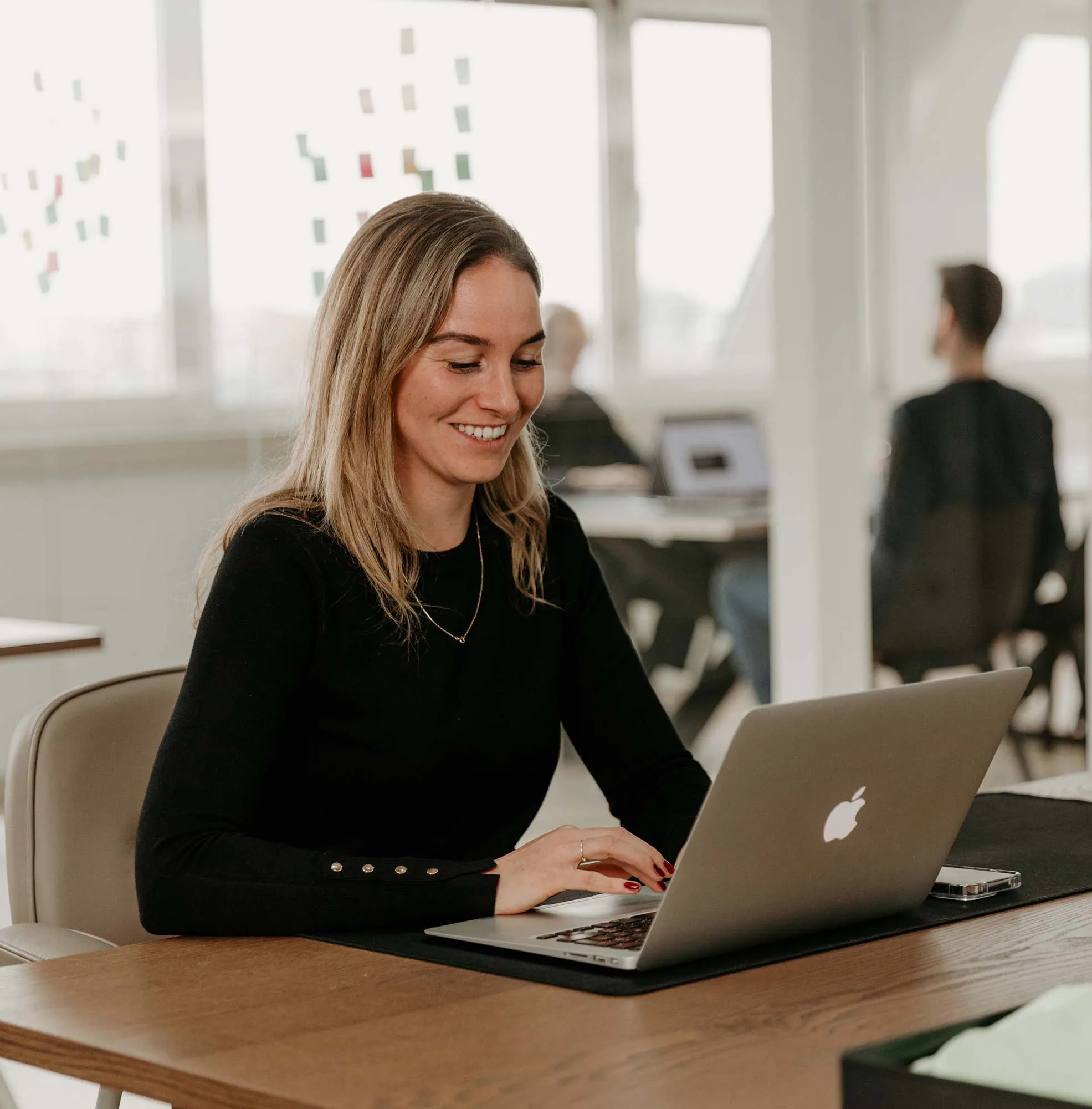 julie at office smiling
