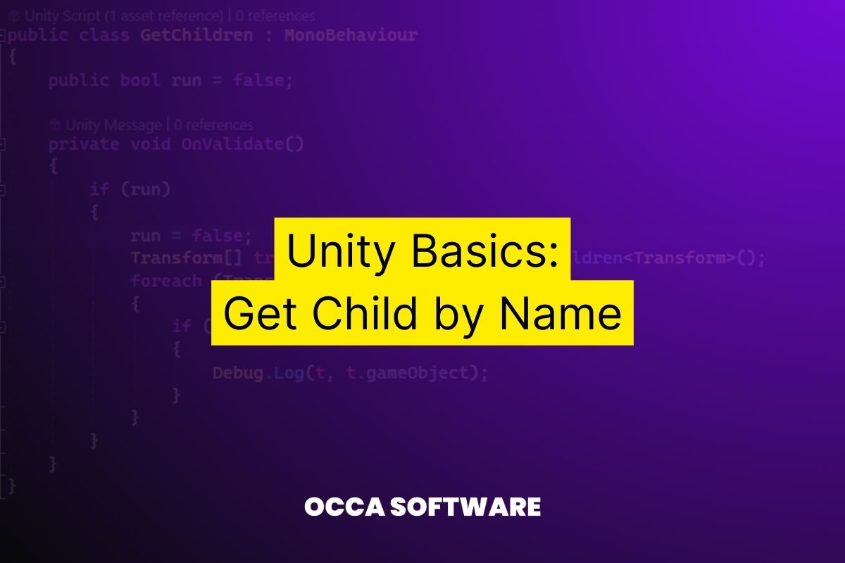 Unity get child by name