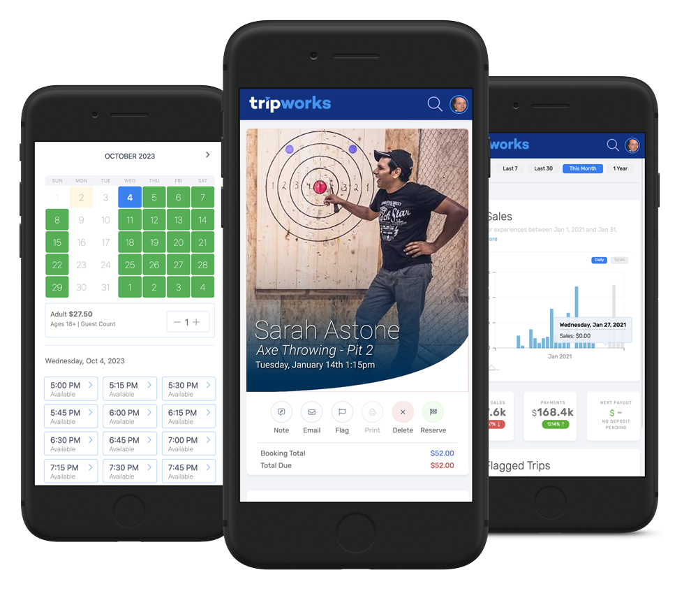 Booking & POS platform for axe throwing venues