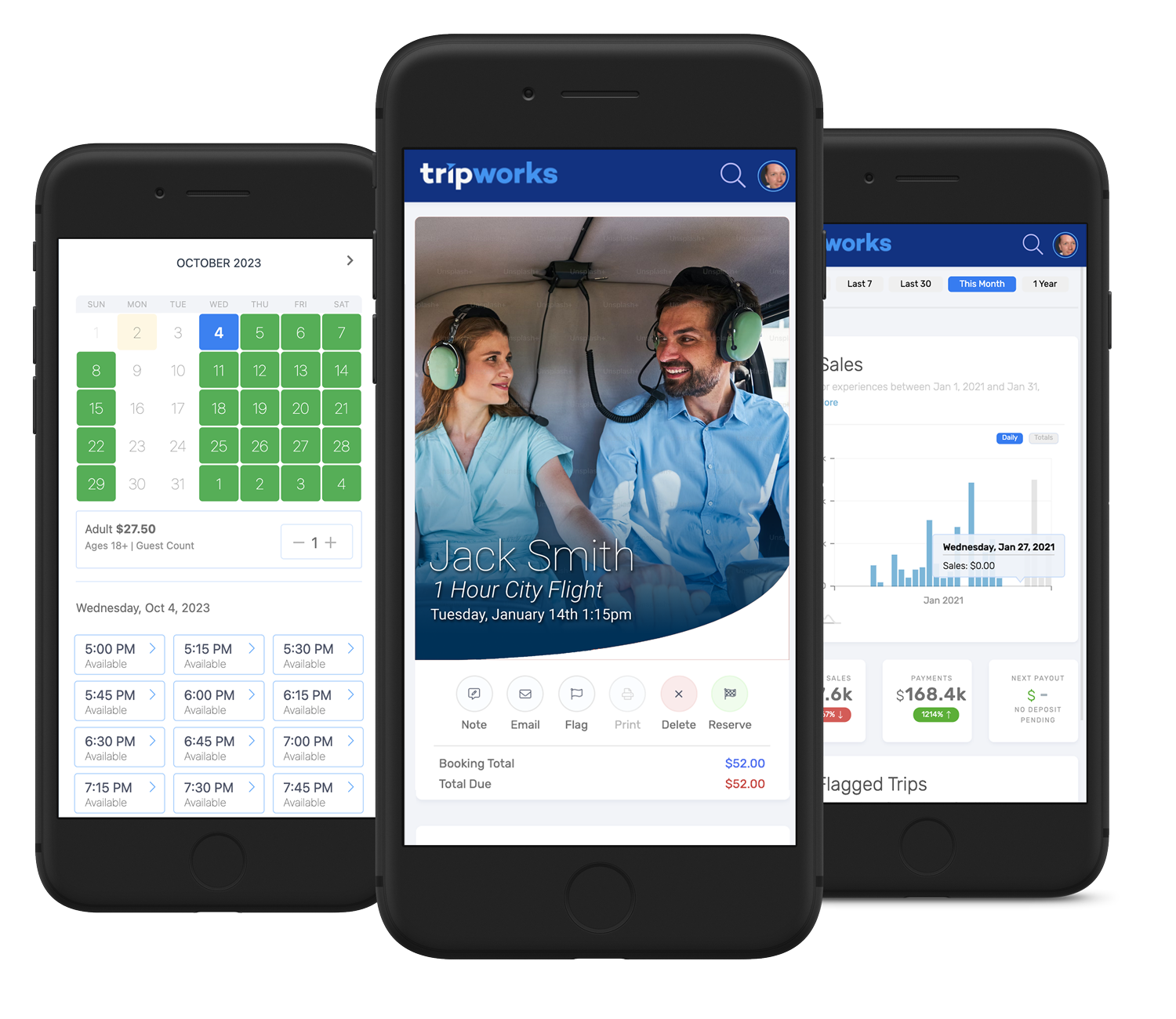 Online booking software for helicopter tour operators