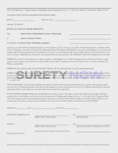 Ohio Contractor Bond SuretyNow Ohio Contractor Bond SuretyNow