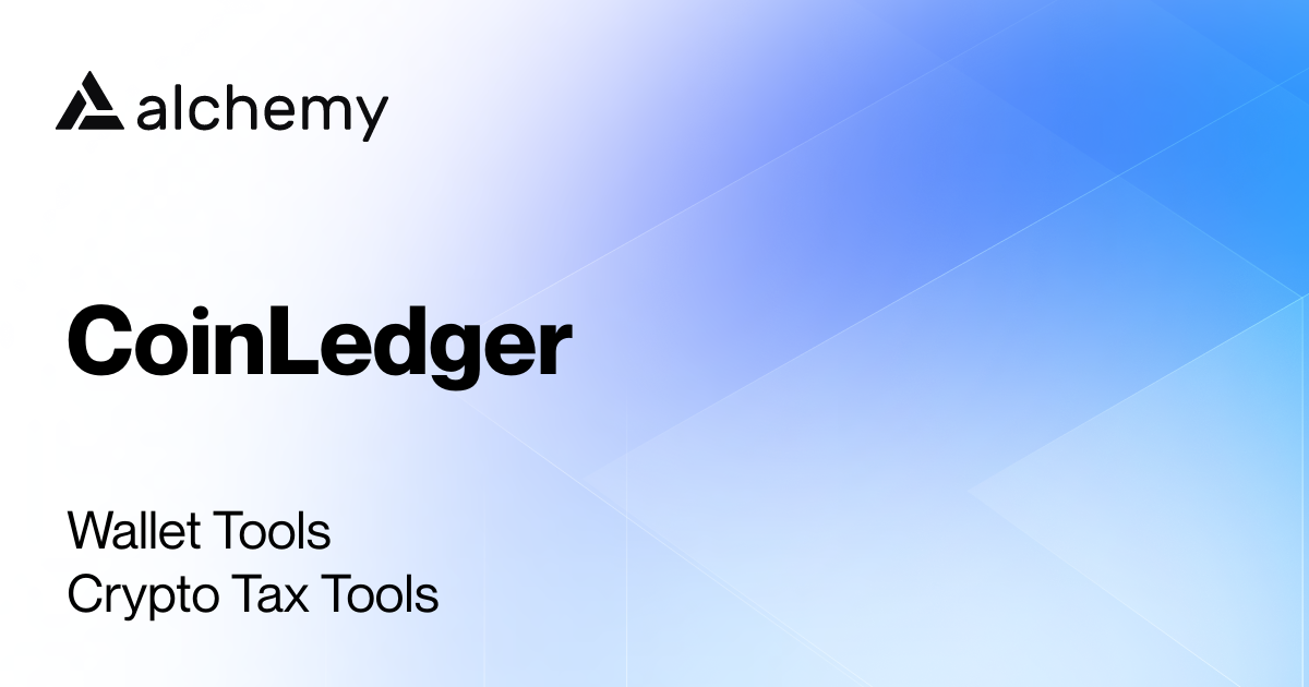 CoinLedger Crypto Tax Tools Alchemy