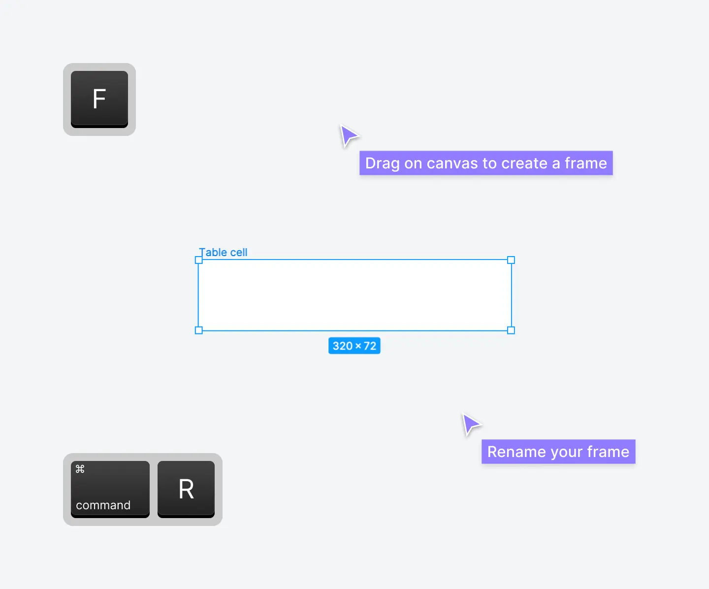 Create a new frame in Figma