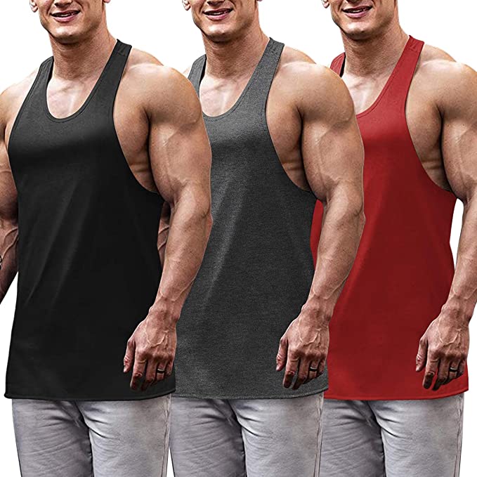 COOFANDY Men's 3-Pack Tank Tops