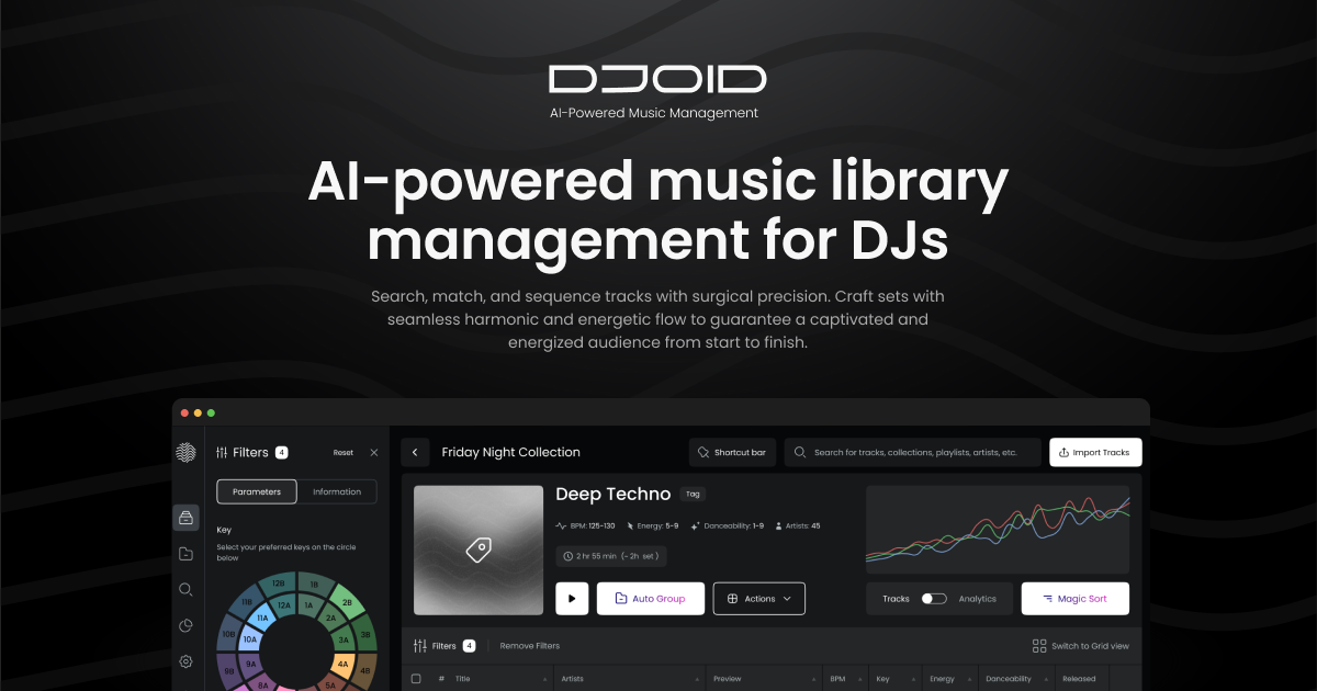 AI-powered music library management for DJs