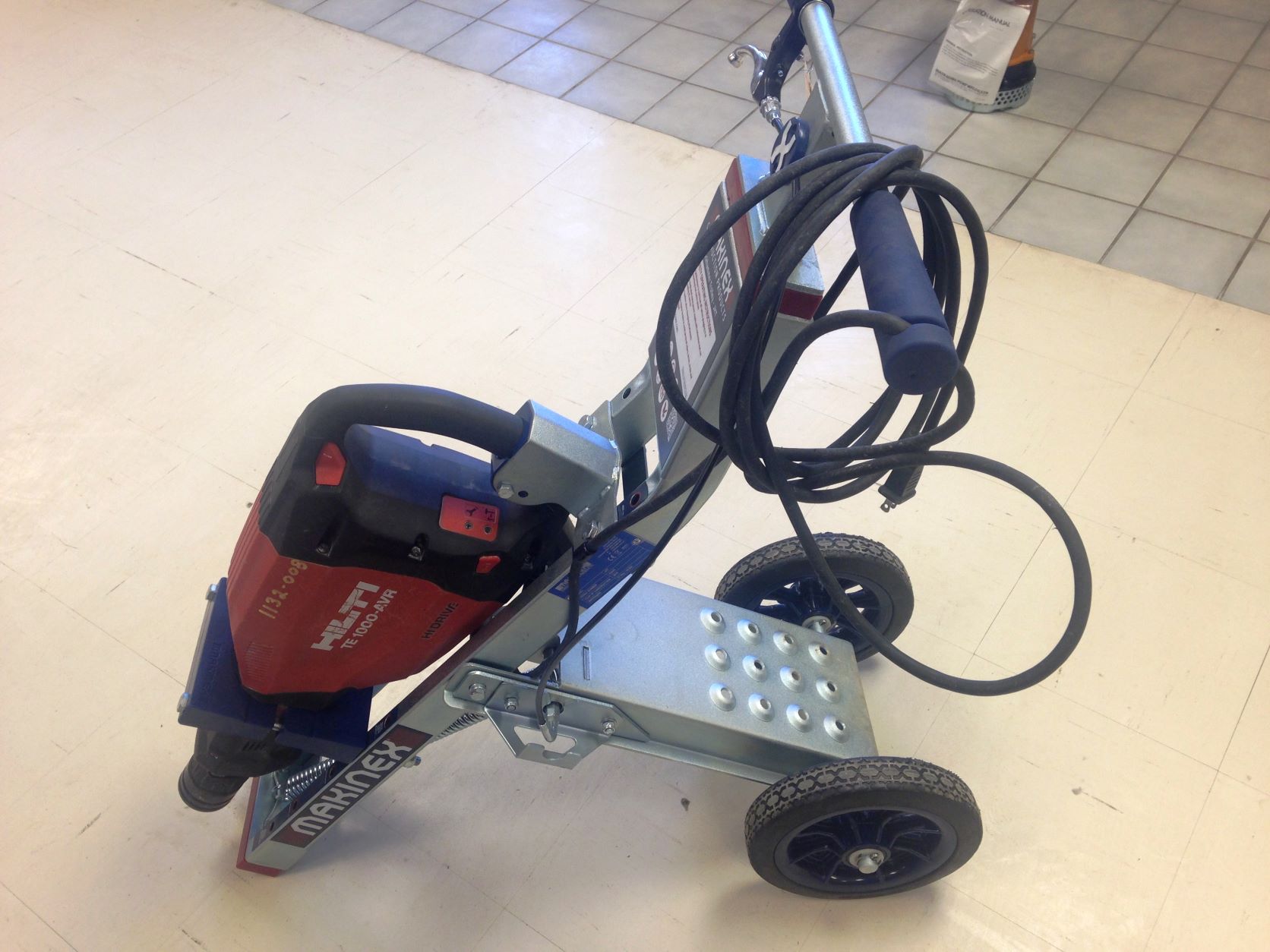 Cart For TE1000 JACKHAMMER (Tile Removal) Riverside Rentals Windsor