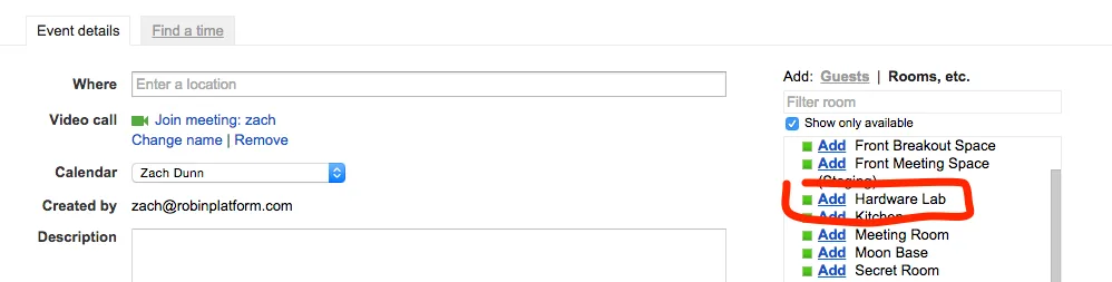 How to Check Google Calendar Room Availability | Robin