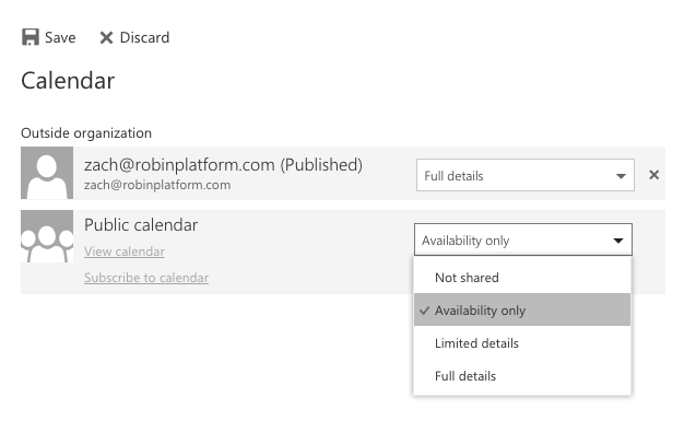 How to Use O365 Outlook Shared Calendar Outside Your Organization | Robin