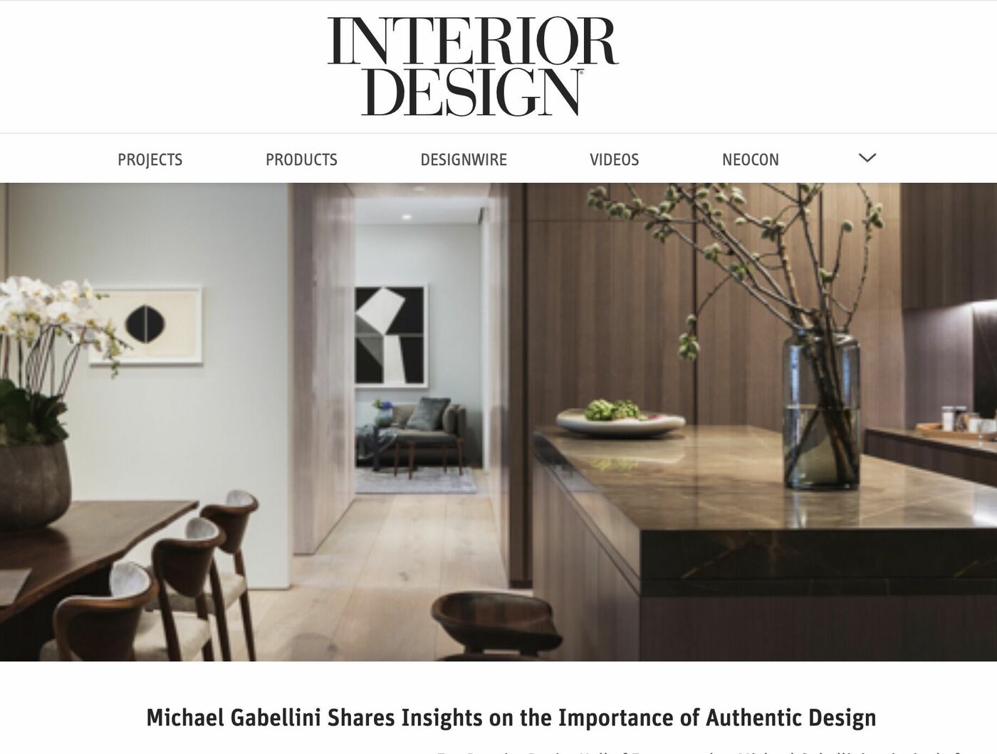 Interior Design Magazine Discusses Be Original Americas with Michael